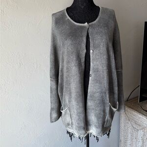 NWT Vince Gray Linen Women's Cardigan with Pockets size S-L